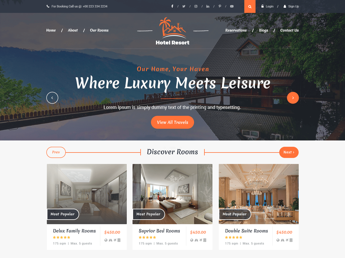 Resorts and hotels.