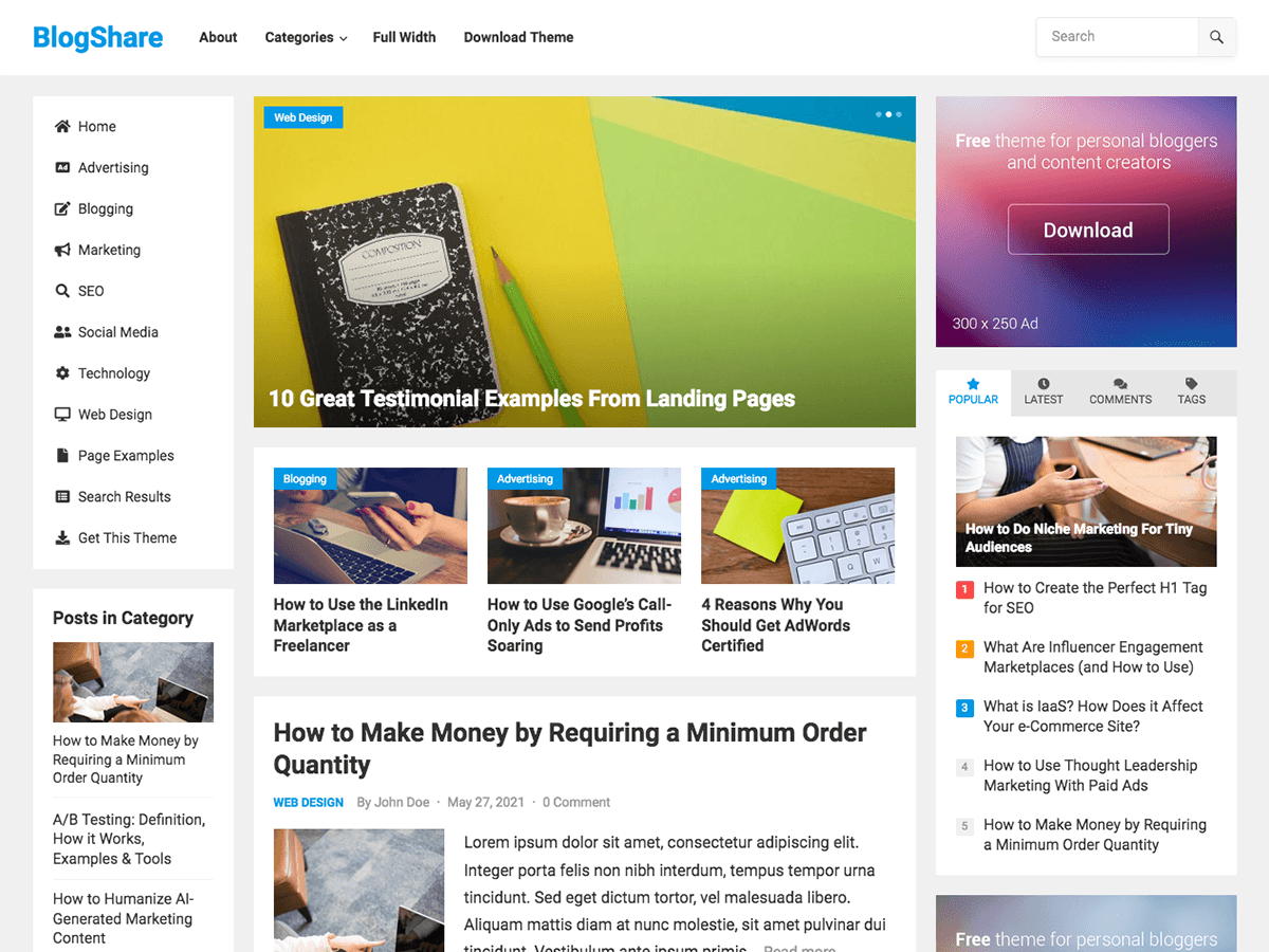 Income blogging